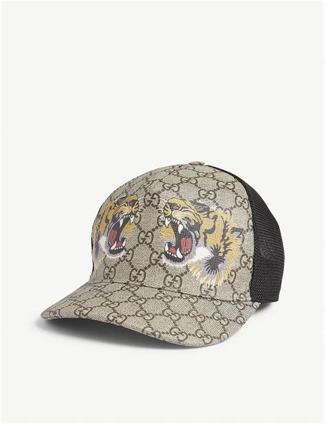 gucci cap with tiger|gucci tiger baseball cap brown.